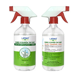 Dung dịch rửa tay khô Latino trà xanh 500ml - Xịt phun sương