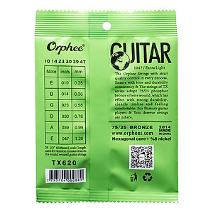 Dây Đàn Guitar Acoustic Orphee TX620
