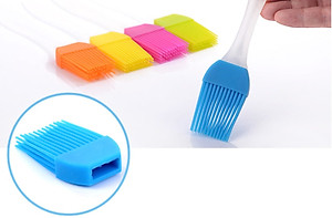 Combo 2 Cây Cọ Silicon Cán Trong Quét Dầu, Bơ, Kem Trang Trí Bánh (ngẫu nhiên)- Hàng Loại 1