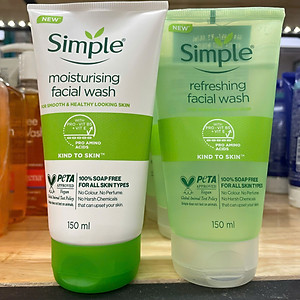 Sữa Rửa Mặt Simple Refreshing Facial Wash Dành Cho Mọi Loại Da 150ml