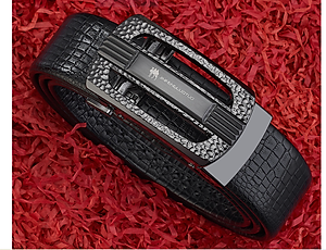 Thắt lưng nam da bò nguyên chất mặt khóa tự động hợp kim cao cấp