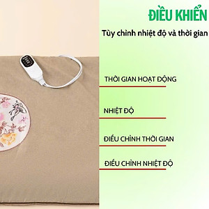 Thảm Ngải Cứu Điện, Đệm Sưởi Ngải Cứu Đông Y Nội Địa Trung Hỗ Trợ Đau Vai Gáy, Đau Lưng Nhức Mỏi Xương Khớp - TẶNG KÈM TÚI ĐỰNG HÀNG CHÍNH HÃNG MINIIN