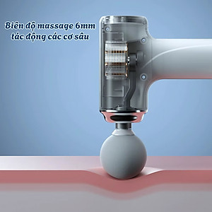 [LOẠI 1 PIN KHỎE]Máy Massage Cầm Tay Mini Súng mát-xa Cầm Tay Đấm Lưng Trị Liệu Cổ Vai Gáy 4 Đầu 6 Chế Độ FUJIMAX