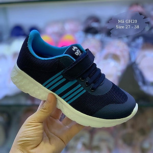 Giày thể thao bé trai 3 - 12 tuổi Urabn Footprint cao cấp siêu nhẹ kháng khuẩn quai dán điều chỉnh linh hoạt phù hợp cho trẻ em đi học, chạy bộ màu xanh dương khỏe khoắn và năng động GH20