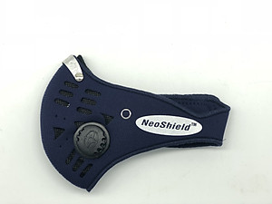 Khẩu trang than hoạt tính cao cấp chính hãng chống bụi PM2.5 , kháng khuẩn bảo vệ hô hấp , có Van thở NeoVision NeoShield (Xanh đậm) Quàng qua gáy