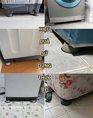 COMBO 4 Đế Kê Chân Máy Giặt Chống Rung Chống Ồn TPU Chân Kê Tủ Lạnh Nội Thất Chịu Tải Lớn Tiện Lợi