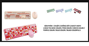 Bộ bàn phím và chuột không dây MOFII SWEET đa dạng màu sắc thiết kế nút tròn hiện đại - HÀNG CHÍNH HÃNG