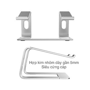  Giá đỡ laptop stand notebook  dành cho Macbook máy tính xách tay hợp kim nhôm có thể tháo rời kiêm đế tản nhiệt để bàn