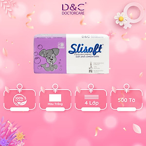 Giấy ăn Slisoft Trắng tự nhiên đa năng,khăn giấy rút thân thiện môi trường không chất tẩy trắng an toàn cho cả gia đình