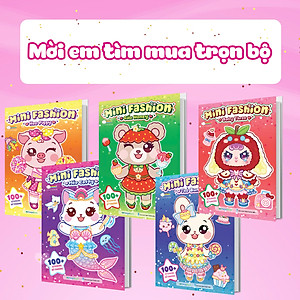 Combo 5 Cuốn Mini Fashion (500+ stickers dễ thương) - Sách bóc dán sticker cho bé gái