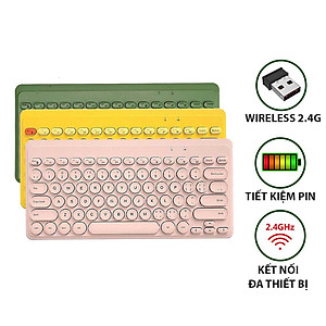 Bàn phím không dây HXSJ K610 VIP Bluetooth giảm ồn, gọn nhẹ dễ mang đi, phù hợp PC/ Laptop/ Điện thoại/Máy tính bảng- Hàng chính hãng