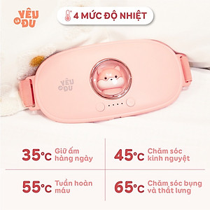 ￼Đai đeo massage DELADEP chườm ấm giảm đau bụng kinh nguyệt, túi làm ấm bụng tử cung cho phụ nữ quà tặng bạn nữ DSB01