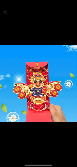 ⭐ XẤP 6 BAO LÌ XÌ 3D TẾT 2026 – MÀU ĐỎ ĐỘC LẠ – THỦ CÔNG TINH XẢO ⭐