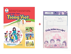 Sách - Vở Bài Tập Tiếng Việt lớp 1 tập 1 ( Cánh Diều ) + tập giấy kiểm tra cấp 1