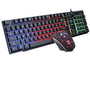[TẶNG LÓT CHUỘT T1] Bộ Bàn Phím Giả Cơ Và Chuột Chuyên Game R8 1910 Led 7 Màu (Đen) - Hàng nhập khẩu