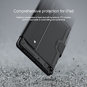 Bao da/ Case kiêm bàn phím Bluetooth cho iPad Gen 9 10.2 inch 2021 có Trackpad hiệu Nillkin - Hàng nhập khẩu
