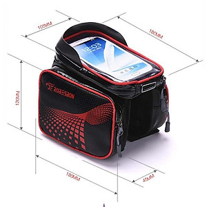 Túi treo sườn xe đạp chống nước cho điện thoại (đỏ)