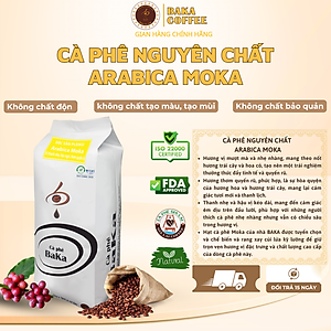Cà Phê Nguyên Chất Baka - Moka (Bì 500g)