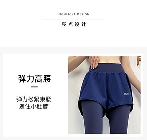  Quần Legging Nữ 2 Trong 1 Có Túi Co Giãn Thắt Lưng Tập Luyện Quần Tập Yoga Tập Thể Dục Tập Gym Thể Thao