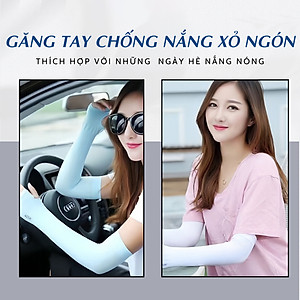 1 Đôi Găng Tay Chống Nắng Hàn Quốc Xỏ Ngón Let's Slim Dày Dặn Ngăn Tia UV Giao Màu Ngẫu Nhiên