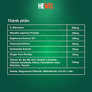 [Tặng Qik Hair Nam 15v] Combo 4 Hộp 30v -  Viên Uống Bổ Gan Hewel Ecogreen – Giải Độc Gan Mát Gan, Hỗ Trợ Tiêu Hóa