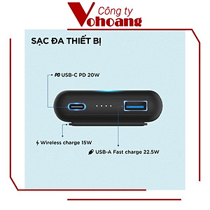 [Mỹ] Sạc dự phòng Energizer QM10002PQ Sạc nam châm từ tính Dung lượng 10000mAh tích hợp chân đế xếp gọn - Hàng chính hãng