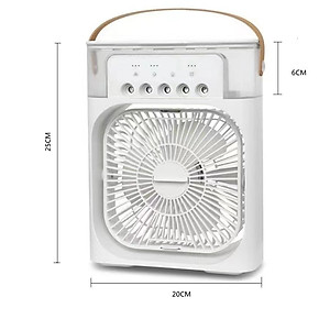 Quạt Hơi Nước Để Bàn Mini Có Đèn LeD 3 Tốc Độ Gió