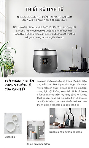 Nồi cơm điện tử áp suất kép Cuckoo CRP-ST1010FG (1.8L) - Hàng Chính Hãng