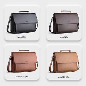 Túi Trita ( Thời trang nam nắp gập phối quai trên - Túi đeo chéo da RTN8 )