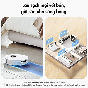 Robot Hút Bụi Lau Nhà Dreame L10 Prime Giặt Giẻ Tự Động 4000 Pa - Hàng Chính Hãng