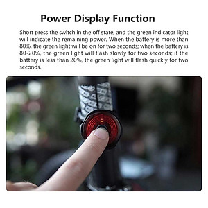 Đèn đuôi xe đạp thông minh Xiaomi Youpin TWOOC chống nước IPX6 sạc cổng USB