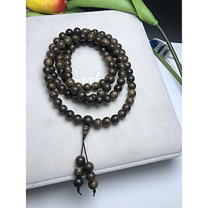 Vòng tay trầm hương sánh chìm quấn 3v