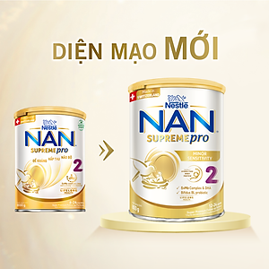 Sữa bột Nestlé NAN SUPREMEPRO 2 800g nhập khẩu Đức với 5HMO & đạm Gentle Optipro ( Dành cho trẻ từ 12 - 24 tháng tuổi)