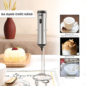Máy đánh bọt cafe cầm tay Lebenlang LBL4583, sạc điện nhỏ gọn tiện lợi, công suất 10W,bảo hành 2 năm - hàng chính hãng