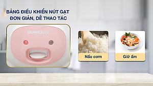 Nồi Cơm Điện Nắp Gài Sunhouse SHD8217W (1.2L) - Hàng chính hãng