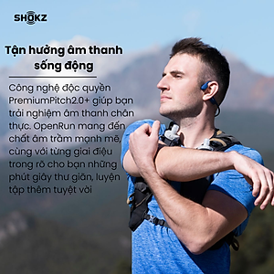 Tai Nghe Bluetooth Thể Thao Dẫn Truyền Âm Thanh Qua Xương SHOKZ OPEN RUN MINI S803 - Hàng Chính Hãng - Kháng nước IP67 - Sạc nhanh- Pin sử dụng trong 8 tiếng