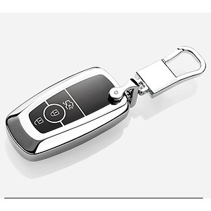 Móc khóa kèm ốp bảo vệ chìa khóa xe Ford Everest, Ranger XLS, Ford Ranger Wildtrak nhựa mềm TPU tráng gương sáng bóng