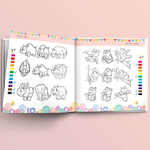 Tô màu Sáng tạo 10K - Phát triển tư duy IQ - Song ngữ Việt - Anh