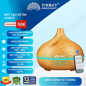 Máy phun sương tạo độ ẩm không khí dung tích lớn 550ml - cấp ẩm cho da, phòng điều hòa, khuếch tán tinh dầu - Chĩnh Hãng - VinBuy