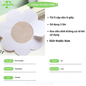 Miếng Dán Ngực Giấy Túi 10 Miếng Dán Ngực Chống Lộ Ti Khoe Vòng 1 Quyến Rũ  023