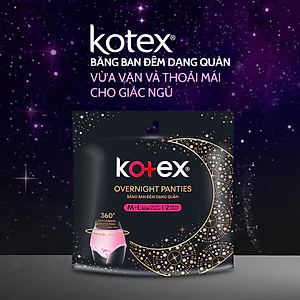   Combo 4 băng vệ sinh Kotex đêm dạng quần cỡ M/L (2 miếng/Gói)