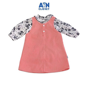 Yếm bé gái Hồng áo dài tay - AICDBG0NINOC - AIN Closet