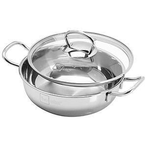 Nồi lẩu xửng hấp FIVESTAR 3 đáy từ nắp kính , tặng 1 vá canh 20cm | 24cm | 26cm | 28cm