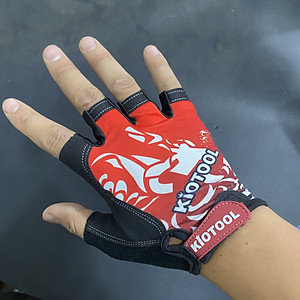 Găng tay xe đạp Kiotool tập gym tập thể dục thoáng khí nhám trống trơn