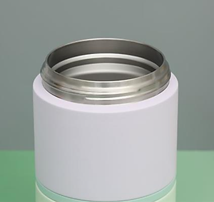 Bộ 2 hộp cơm giữ nhiệt LocknLock New Tower Vacuum Lunch Box LHC8055VOL thép không gỉ 304 kèm muỗng và họa tiết trang trí