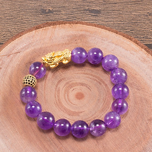 Vòng Tay Nam Đá Thiên Nhiên Phối Charm Tỳ Hưu Bạc Mạ Vàng 24K 12mm - Ngọc Quý Gemstơnes