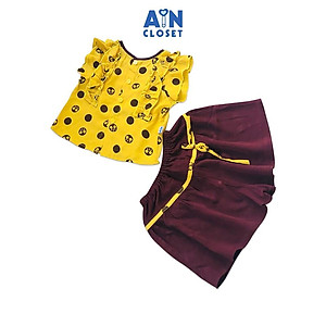 Bộ quần áo Ngắn bé gái họa tiết Bi Nâu Quần váy - AICDBGNJUKE0 - AIN Closet