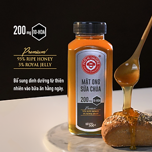 Combo Mật ong rừng sữa ong chúa Honimore 500g và mật ong rừng nguyên chất Honimore 360g - Giúp đẹp da, tăng cường sức đề kháng