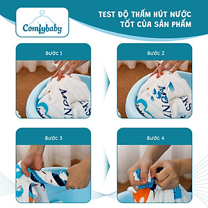 Khăn đa năng - Khăn xô tắm cho bé siêu mềm Comfybaby 75x150cm CF1218-150