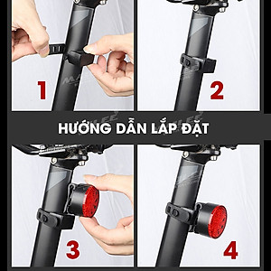 Đèn hậu cảnh báo xe đạp gắn sau CỐI XAY GIÓ AQ-113 dung lượng 500mAh 8 chế độ cảnh báo, sạc USB, chống nước IPX4 - Mai Lee